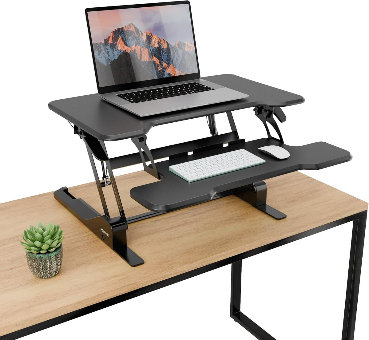 Mount-It! Height Adjustable Standing Desk Converter, Compact 30” Wide Tabletop