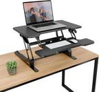 Mount-It! Height Adjustable Standing Desk Converter, Compact 30” Wide Tabletop by Mount-It