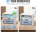 SHARKWOODS 5-Tier Wood Desk Organizer, Paper Tray Organizer - Image 4
