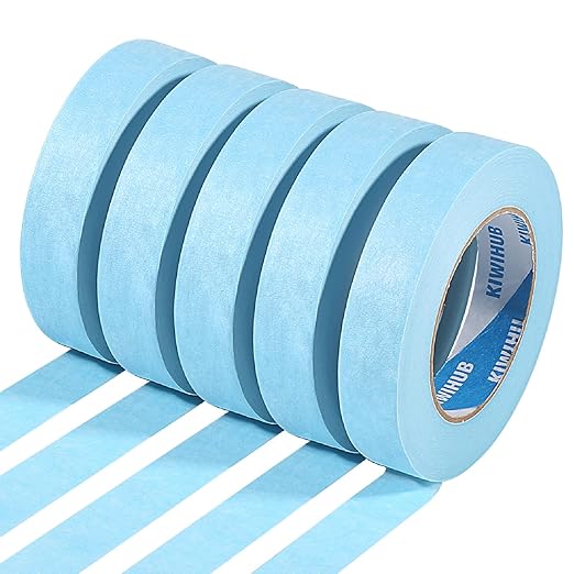 KIWIHUB Light Blue Painters Tape, 1 inch x 60 Yards x 5 Rolls by KIWIHUB