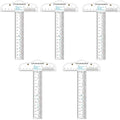 6 Inches Acrylic Clear T-Square Ruler, 5 Pack, T Square Ruler, Transparent by CYFUNDESIGN