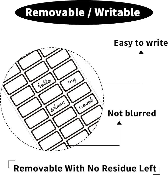STARLIBOO Removable Labels, Blank Freezer Labels - Image 2