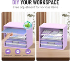 SHARKWOODS 5-Tier Wood Desk Organizer, Paper Tray Organizer - Image 4