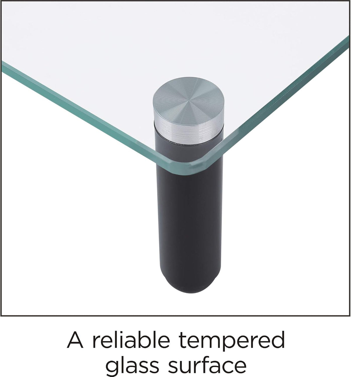 Lorell 4-Leg Single Shelf Glass Monitor Stand