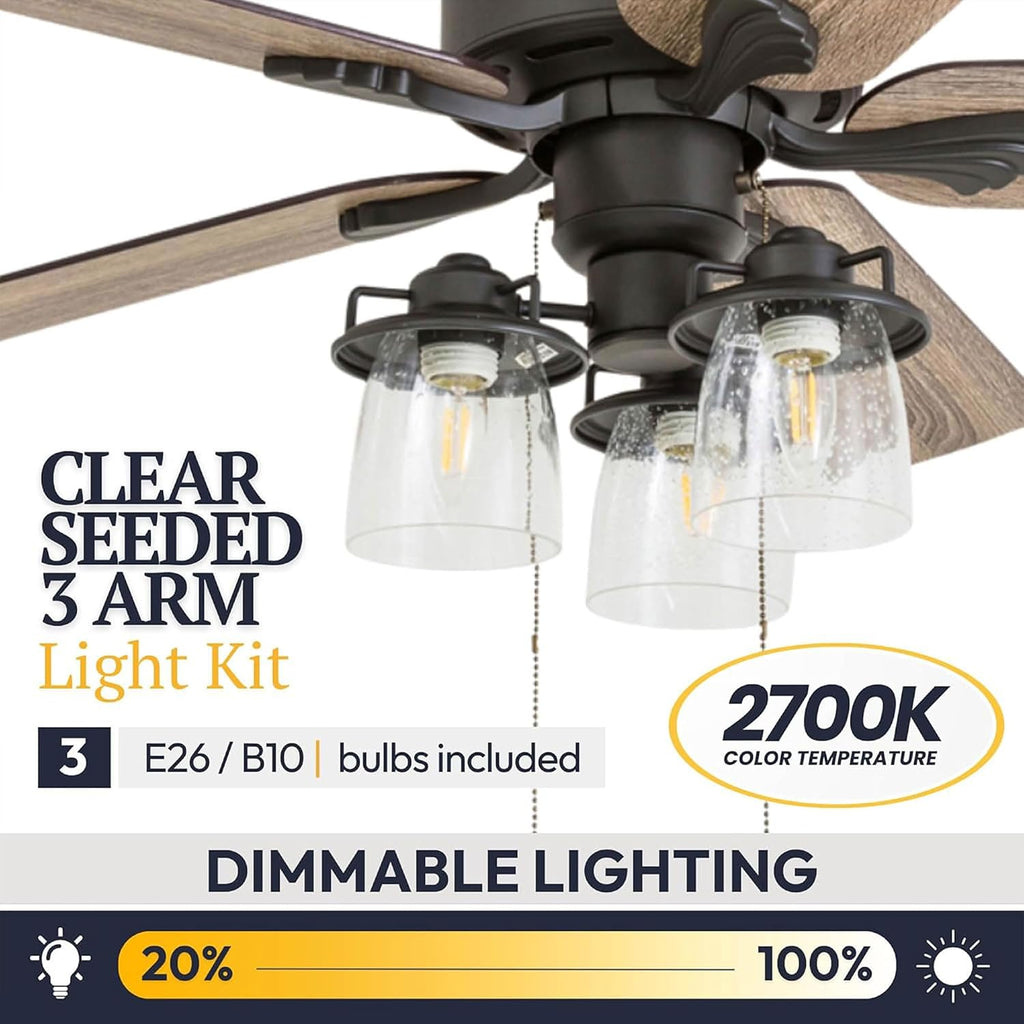 prominence home river run 52" farmhouse led ceiling showing dimensions
