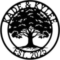 Custom oak Tree of Life, Oak Tree Family Monogram, Custom Metal Signs, by efcustomgifts