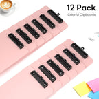 Zoenley A4 Plastic Clipboard Set of 12, 8.5 x 11 Clip Board - Image 3