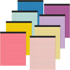 Fuutreo 8 Pcs 8.5'' x 11'' Colored Legal Pad Writing Pads Narrow Ruled 50 by Fuutreo