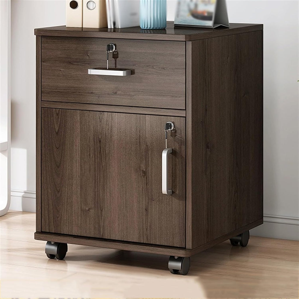 Cabinet File Cabinet Office File Cabinet, a wooden drawer with one door, storage cabinet, filing cabinet with lock, storage wheel, small sliding side cabinet Archivad