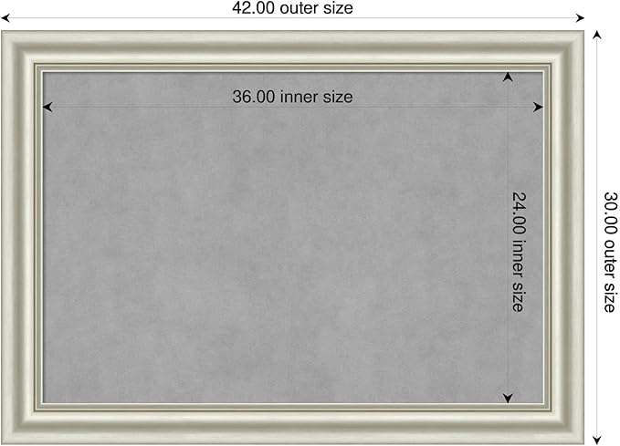 Amanti Art Silver Framed Magnetic Board 30x42 Large Vision Board - Image 2