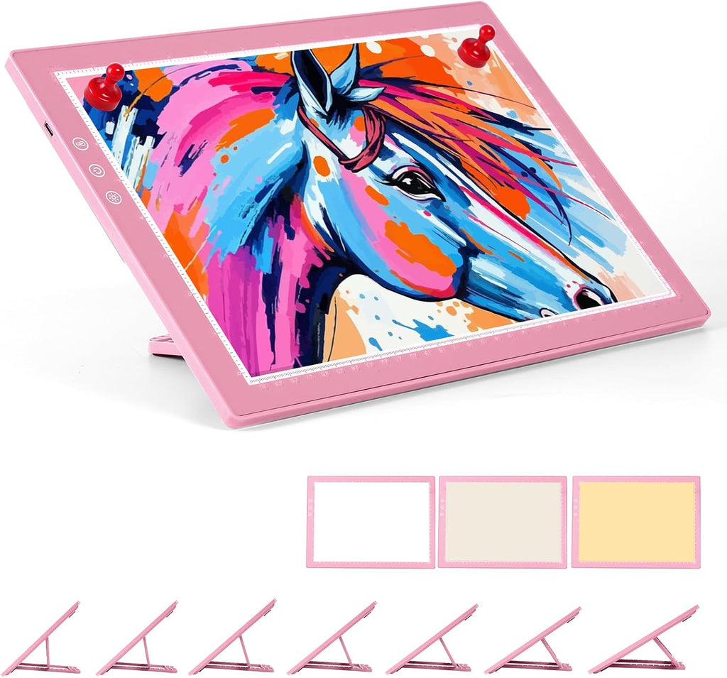 xvv rechargeable tracing board, ultra-thin light pad with, front angle view