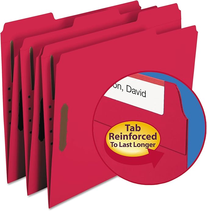 Pendaflex Fastener Folders, 2 Fasteners, Letter Size, 1/3 Cut Tabs in Left by TOPSProducts