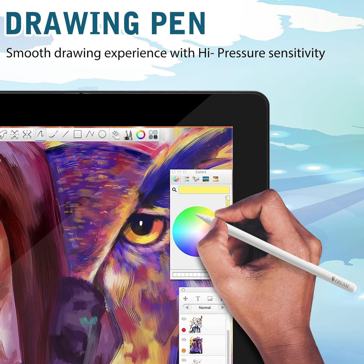 t11 pro standalone drawing tablet with 10.1in display, close-up detail