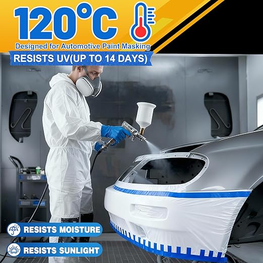 Aheroi Painters Masking Tape, 120℃/24 Rolls Blue Painting Tape Automotive - Image 3