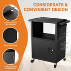 Mobile AV Cart with Push Handles, Heavy Duty Rolling Media Cart with Customized - Image 5