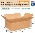 Medium Moving & Shipping Boxes 12x8x4 inches - Image 2