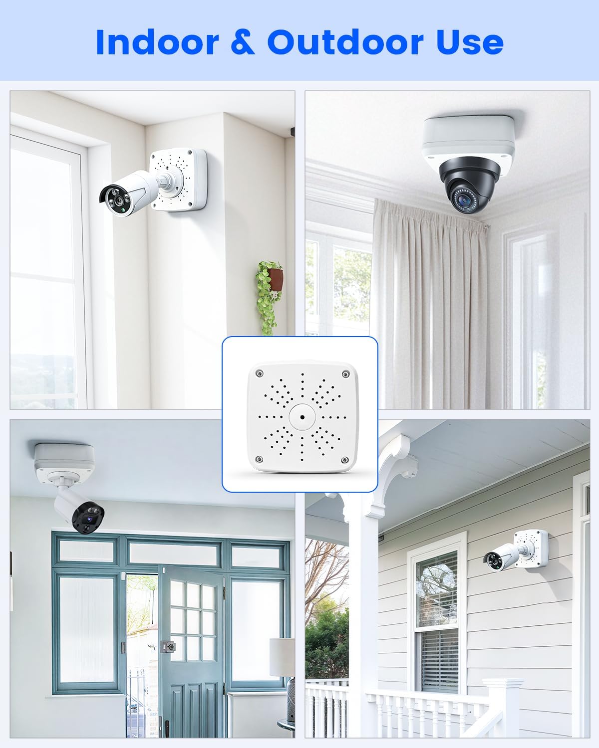 Universal Security Camera Junction Box, CCTV Hide Cable Concealment Box