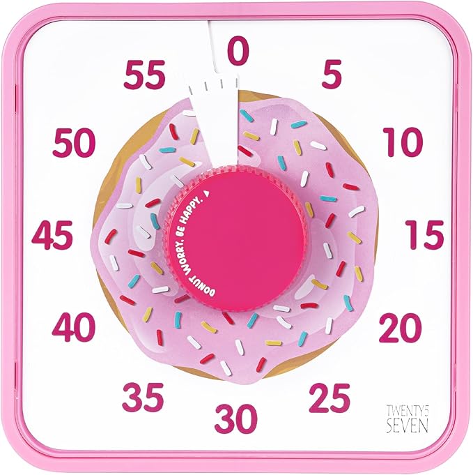 TWENTY5 SEVEN Countdown Timer 7.5 inch, 60 Minute 1 Hour Visual Timer by TWENTY5SEVEN