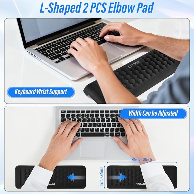 ELZO Desk Elbow Pads L-Shaped Rest - Image 6