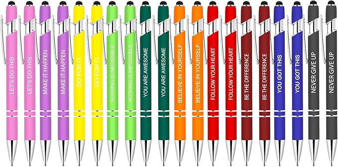 Luxeviss 20 Pcs Inspirational Pens Bulk by LuxevissWriteYourRise
