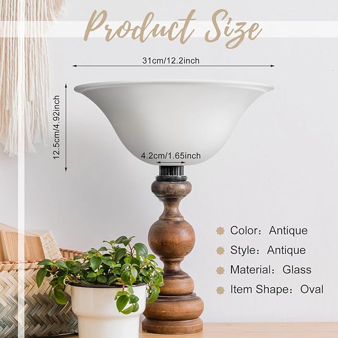 Huquary Lamp Glass Shades for Floor Lamp Elegant Cover Light Fixture Shade - Image 2