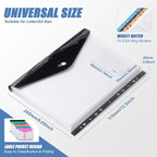 Binder Pocket Organizer Folders, 12 Pack Expandable Files Bag Plastic Envelopes - Image 3