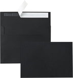 Silunkia Black Blank Note Cards and Envelopes 5 x 7 Heavyweight Flat Cardstock by Silunkia