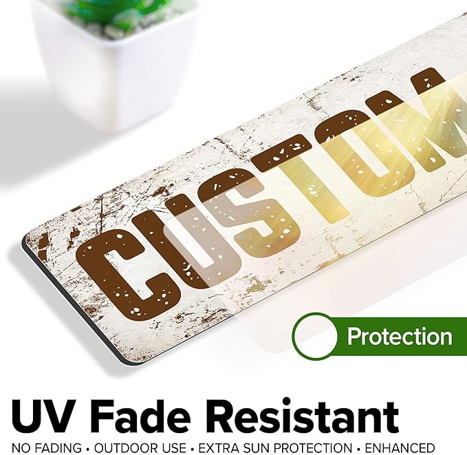 Custom Sign, Custom Street Sign, 11 Font Colors, 13 Font Styles, 4 Hole Options - Image 5
