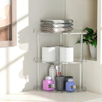 Sezanrpt 3 Tier Acrylic Corner Shelf Organizer Storage 9.5x9.5x15.7 Inch - Image 4