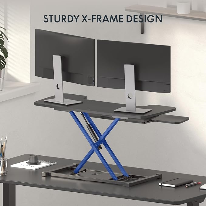 FLEXISPOT Standing Desk Converter 28" Wide Height Adjustable Sit Stand Riser - Image 7
