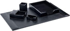 DACASSO Black Bonded Leather 5-Piece Desk Set by Dacasso