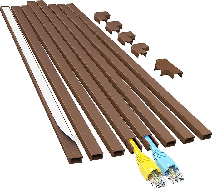 Yecaye Cord Hider, 113in Brown Cord Covers by Yecaye