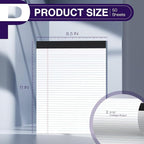 6 Pack Legal Pads 8.5 x 11 College Ruled 300 Sheets Note Pads 8.5 x 11 Notepads - Image 2