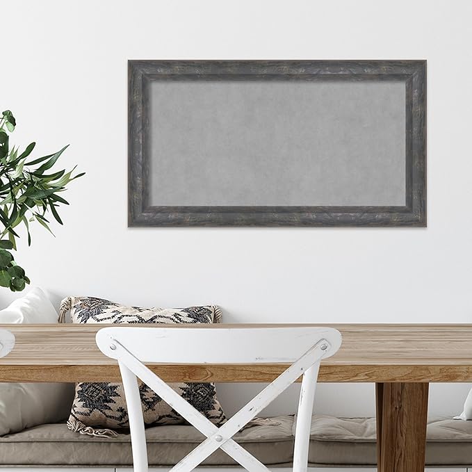 Amanti Art Grey Framed Magnetic Board 15x27 Small Vision Board - Image 5