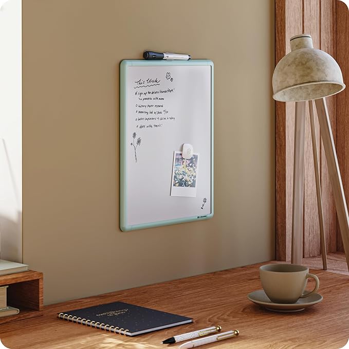 U Brands Contempo Magnetic Dry Erase Board White Board, Sage Green Modern Frame - Image 6
