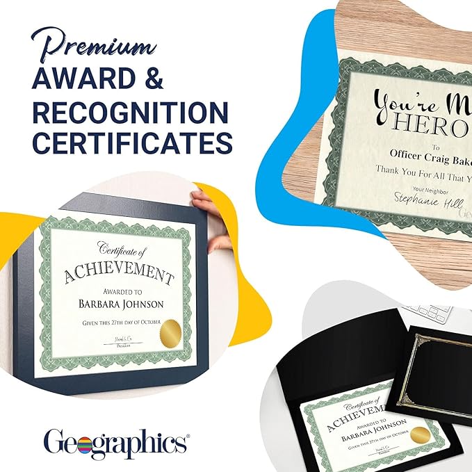 Geographics Recycled Blank Parchment Certificate Paper, 8.5 x 11, Optima Green - Image 3
