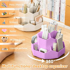 Pencil Pen Holder for Desk, 9 Slots 360 Degree Rotating Desk Organizers - Image 5