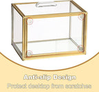BTSKY Golden Glass Index Card Organizer Box, 3x5 Inch Index Cards Holder - Image 5