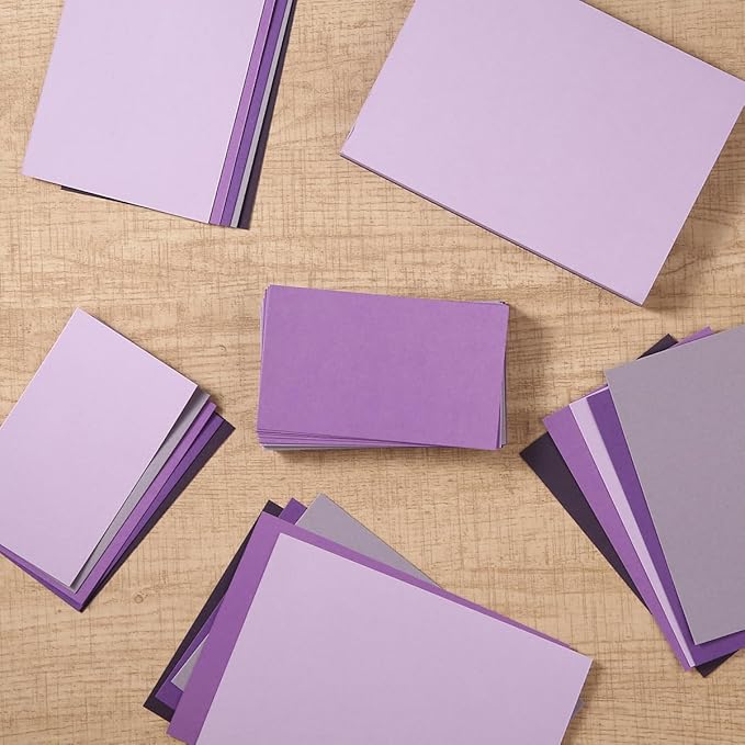 50 Sheets Colored Cardstock Paper 5 Colors Blank Flash Cards, 250 GSM Heavy - Image 6