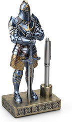 Amoysanli Knight Pen Stand Decoration Resin Pen Holder Art Craft Paperweight - Image 2