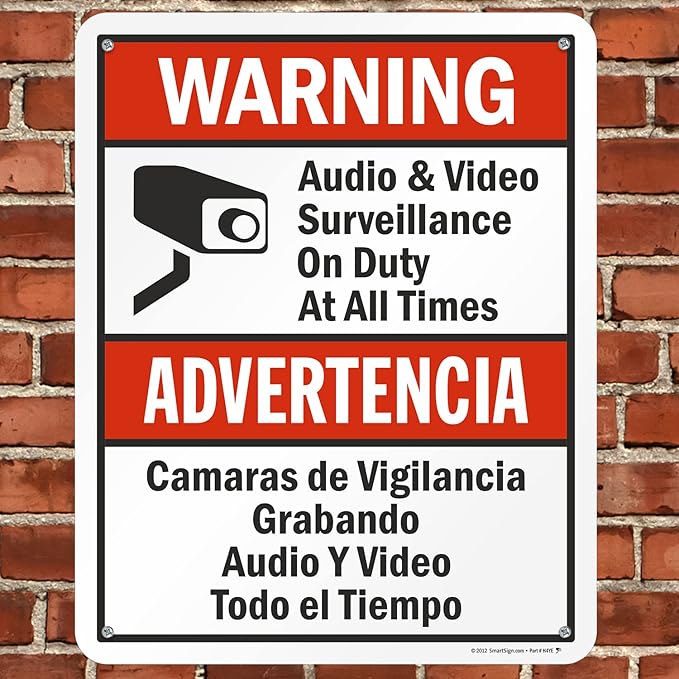 SmartSign 30 x 24 inch “Warning - Image 4