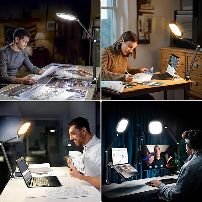LitONES 2 Packs Led Desk Lamps for Home Office, 1200LM Dimmable Clamp-on - Image 3