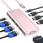 HODO USB C Docking Station Dual Monitor Adapter