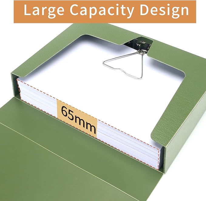 HUA JIE 2 Pack A4 Storage File Boxes Archives Case, 65mm Spine, Box File - Image 2
