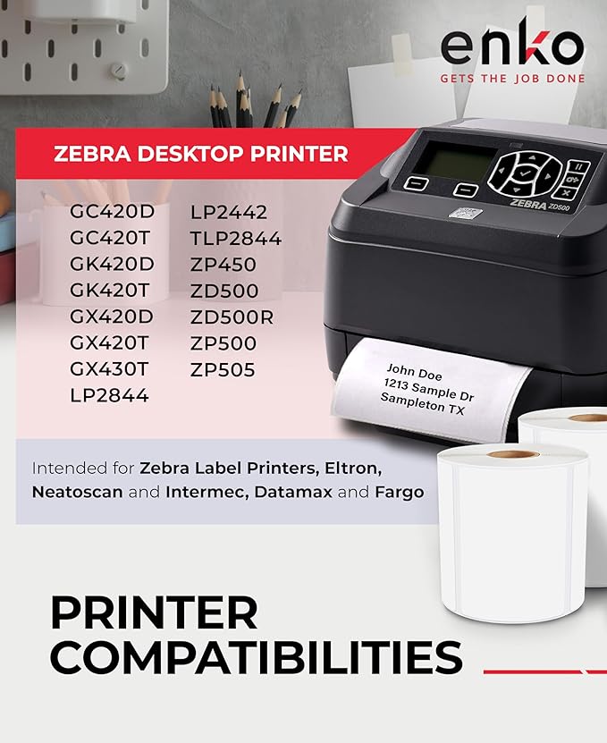 enKo 4" x 3" Labels for Zebra Desktop Printers - Image 3
