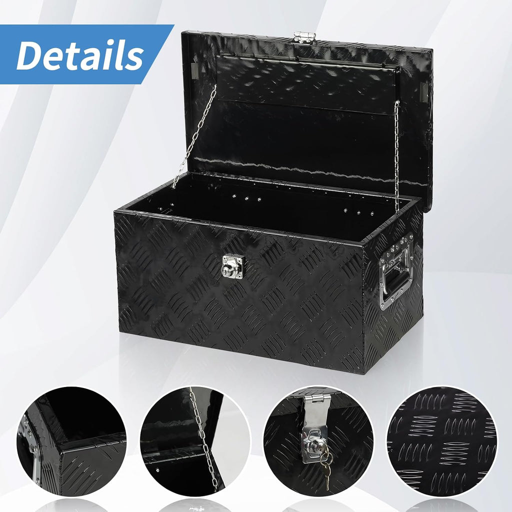 30 inch aluminum truck tool box lockable, 30", package contents
