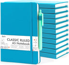 feela 12 Pack Notebooks Journals Bulk, Hardcover Notebook Classic Ruled Journal by feela