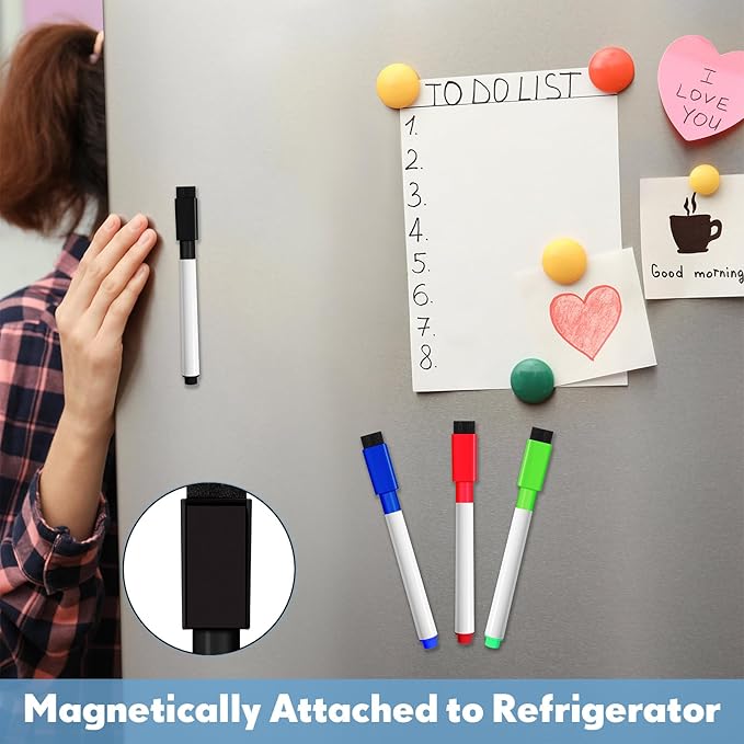 Kosiz 200 Pcs Magnetic Dry Erase Markers Fine Point Tip Whiteboard Markers - Image 4