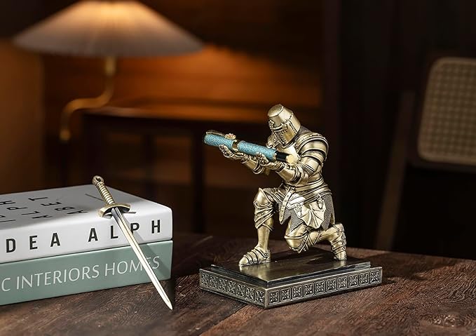 NCQIXIAO Templar Vanguard Soldier Pen Holder Pencil Stand Desk Organizers and - Image 7