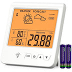 Digital Barometer Ambient Weather Forecast Clock Thermometer and Hygrometer by KJMOPRO